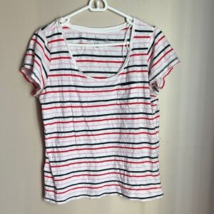 H&M Multicolor Striped Short Sleeve Tee